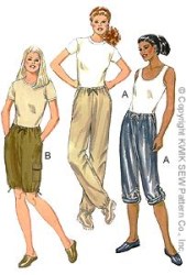 2841 KS CARGO PULL=ON DRAWSTRING PANTS, SHORTS PATTERN XS-XL